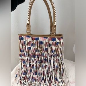 American Flag Fringe bag